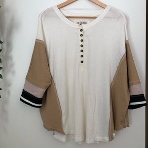 Free people just tip it Henley top